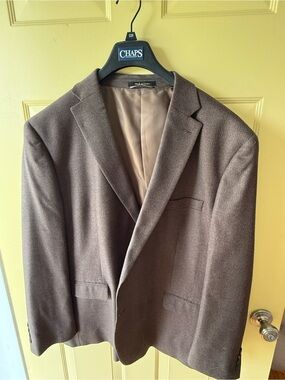 Chaps Men's Brown Notch-Lapel Sport Coat